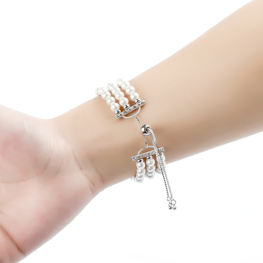 Pearl Strap Jewelry Stretch Bracelet Wristband