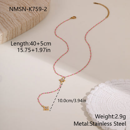 Stainless Steel Jewelry Tassel Necklace For Women