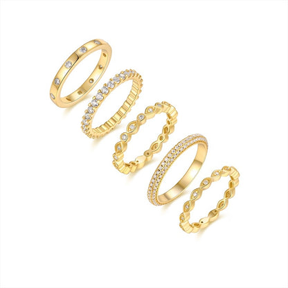 1Starlight Golden Melody - Fashionable Men And Women Ring And Ring Jewelry Set With Moissanite S925 Sterling Silver And Gold-plated Diamond Prohibit Tk Sales