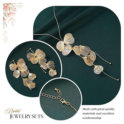 Gold Leaf Choker Necklace For Women,Trendy Boho Black Ginkgo Leaves Long Tassel Necklace, Aesthetic Beachy Party Jewelry Accessories Gifts