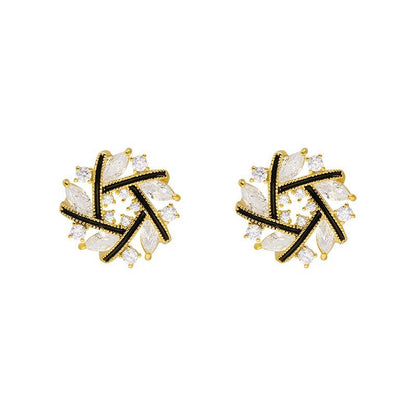 Temperament Net Red Earrings Female Earrings 925 Silver Needle