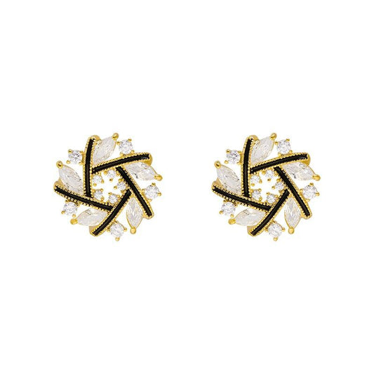Temperament Net Red Earrings Female Earrings 925 Silver Needle
