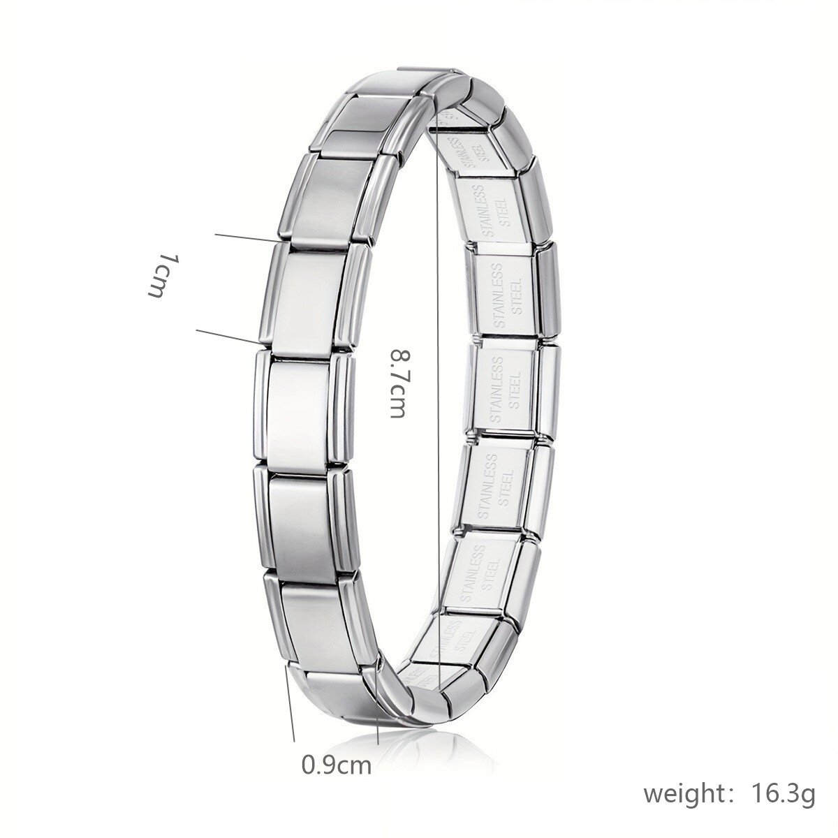 Stainless Steel Handmade Free-combination Blank Modular Bracelet