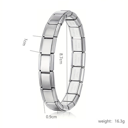Stainless Steel Handmade Free-combination Blank Modular Bracelet