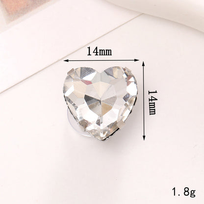 Jeans Button Hole Shoes Diy Accessories Bright Crystal Classic Style Ornament Accessories Upper Pearl Flower