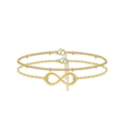 Dainty Gold Bracelets For Women, 14K Gold Filled Adjustable Layered Bracelet Cute Oval Chain  Bar Gold Bracelets For Women Jewelry