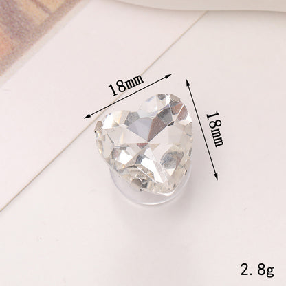 Jeans Button Hole Shoes Diy Accessories Bright Crystal Classic Style Ornament Accessories Upper Pearl Flower
