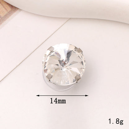 Jeans Button Hole Shoes Diy Accessories Bright Crystal Classic Style Ornament Accessories Upper Pearl Flower