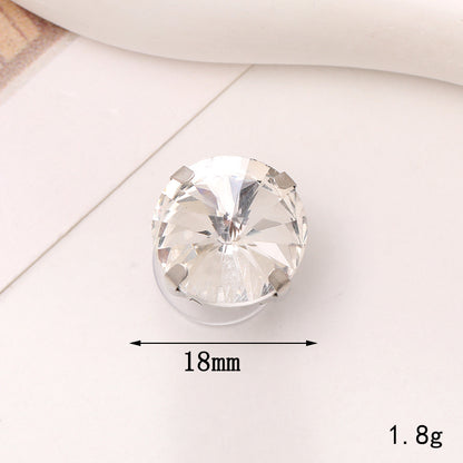 Jeans Button Hole Shoes Diy Accessories Bright Crystal Classic Style Ornament Accessories Upper Pearl Flower