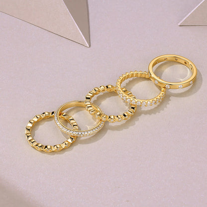 1Starlight Golden Melody - Fashionable Men And Women Ring And Ring Jewelry Set With Moissanite S925 Sterling Silver And Gold-plated Diamond Prohibit Tk Sales
