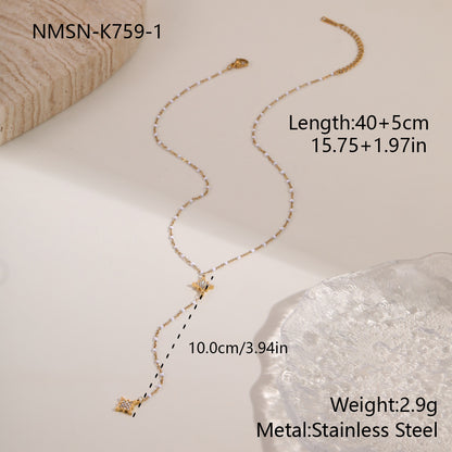 Stainless Steel Jewelry Tassel Necklace For Women