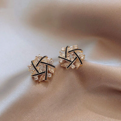 Temperament Net Red Earrings Female Earrings 925 Silver Needle