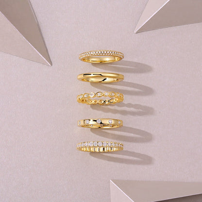 1Gold Ring - A Fashionable Men And Women Ring And Jewelry Piece Set With Moissanite S925 Sterling Silver And Gold-plated Diamonds Prohibit Tk Sales