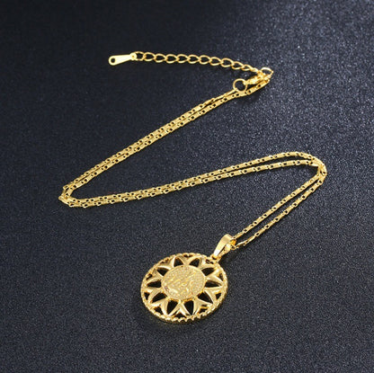 Fashion Sunflower Necklace Jewelry For Men And Women