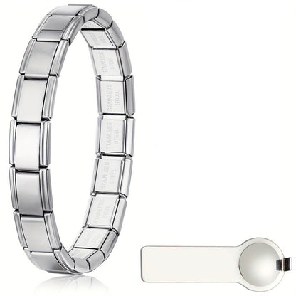 Stainless Steel Handmade Free-combination Blank Modular Bracelet