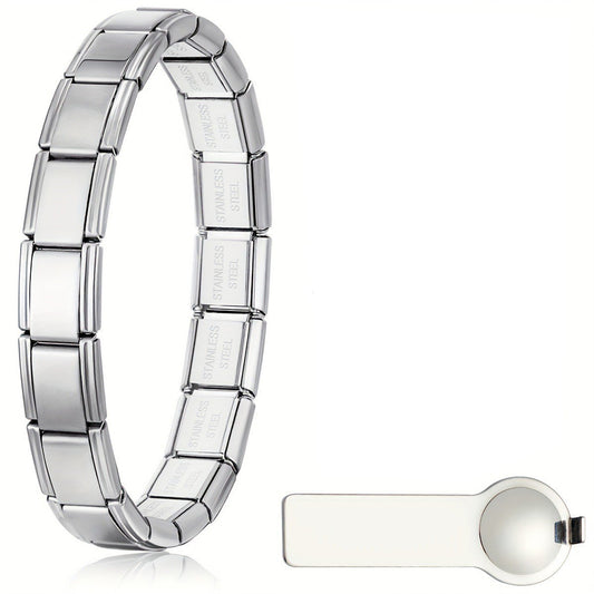 Stainless Steel Handmade Free-combination Blank Modular Bracelet